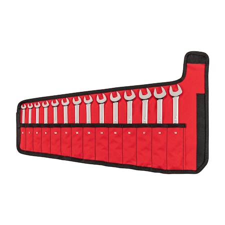 Tekton Combination Wrench Set with Pouch, 14-Piece (6 - 19 mm) WCB94201